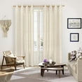 thumbnail image 2 of XUEYU Sheer Curtains 96 Inch Long, Window Curtain Panels, Rod Pocket Voile Sheer Panel Drapes, Light Filtering for Bedroom, Living Room, Yard, 2 Panels, 52" W x 96" L, Linen, 2 of 7
