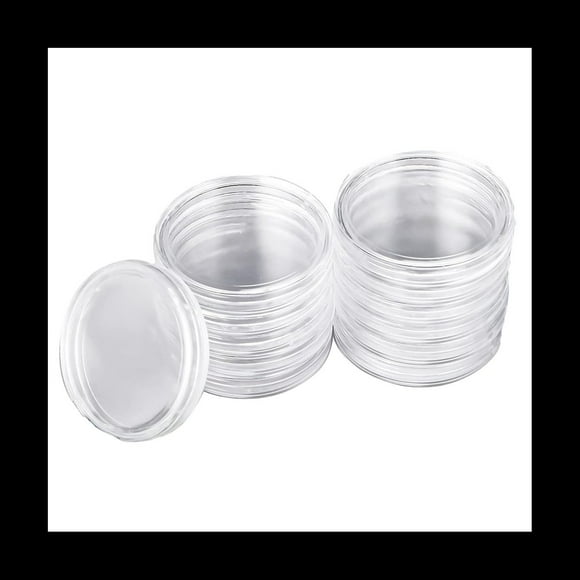 CáPsulas para Monedas de 30 Mm, Estuche Redondo de PláStico para Monedas con Caja Organizadora de Almacenamiento para Suministros de ColeccióN de Monedas (Paquete de 4)