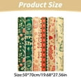 thumbnail image 3 of Vintage Recyclable Christmas Wrapping Paper Rolls, Brown Kraft Wrapping Paper with Red and Green Pattern, Holiday Gift Wrapping Paper Christmas Rolls, 27.6x20 inch, 1 sheet, 3 of 7