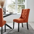 thumbnail image 2 of Side Dining Chair, Orange, Fabric, Kitchen Cafe Bistro Hospitality Restaurant, Modern Contemporary HB32935, 2 of 8
