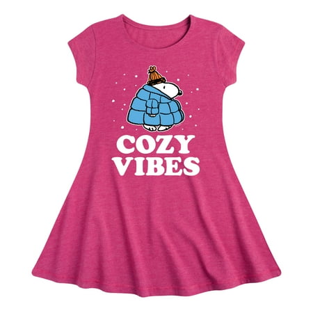 

Peanuts - Cozy Vibes - Toddler And Youth Girls Fit And Flare Dress