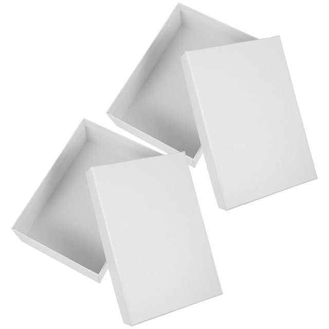 Compact Kraft Paper Gift Packaging Box For Wedding And Birthday Present 2Pcs Elegant Rectangle Shape