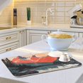thumbnail image 6 of Yayeee Dish Drying Mat for Kitchen Counter Ultra Absorbent Easy Clean Pad 24x18", Mountains at Dawn, 6 of 7