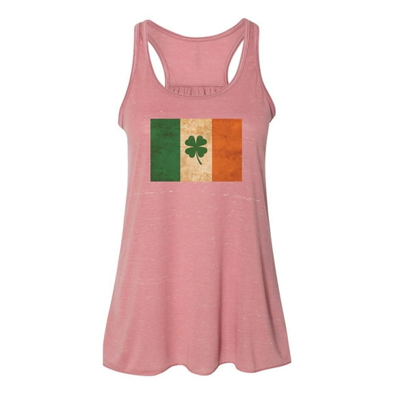Irish Flag, St. Patricks Day Tank, Ireland Racerback, Irish Tank Top, Shamrock Tank, Sublimated Design, Women's Racerback, Irish Flag Shirt, Mauve Marble, SMALL