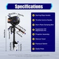 thumbnail image 4 of 3.6HP 2 Stroke Heavy Duty Outboard Motor Fishing Boat Engine with Water Cooling CDI System, 4 of 16