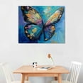 thumbnail image 2 of Orinice Butterfly Blue Soft Painting Fine Art Aesthetic Poster & Print Wall Decor for Home Office Classroom Kitchen Bathroom 16x12in, 2 of 6