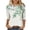 01-Green, variant on Womens 3/4 Sleeve Shirts Crew Neck Boho Leaf Print Casual Loose Fit T Shirts Botanical Tunic Tops Blouses