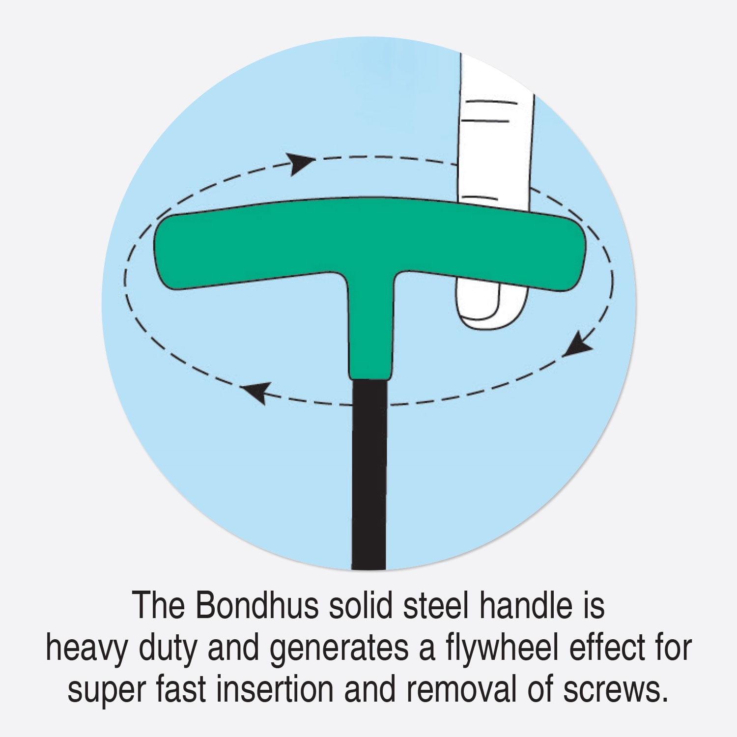 Bondhus 15287 Set of 8 Hex T-handles, 6-Inch Length, sizes 2-10mm