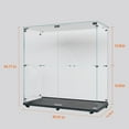 thumbnail image 5 of Stylish Tempered Glass Display Cabinet With Bluetooth LED Light Strip And Lockable Casters For Versatile Storage, 5 of 15
