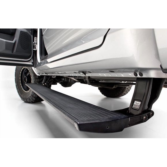 Fits 2010-2021 Toyota 4Runner Amp Research Running Board 75155-01A PowerStep; Textured; Black; Die Cast Aluminum; With LED Light System; Frame Body Mount Bolts