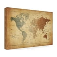 thumbnail image 3 of Trademark Fine Art Michael Tompsett Time Zones Map of the World Canvas Wall Art - 16x24, 3 of 5