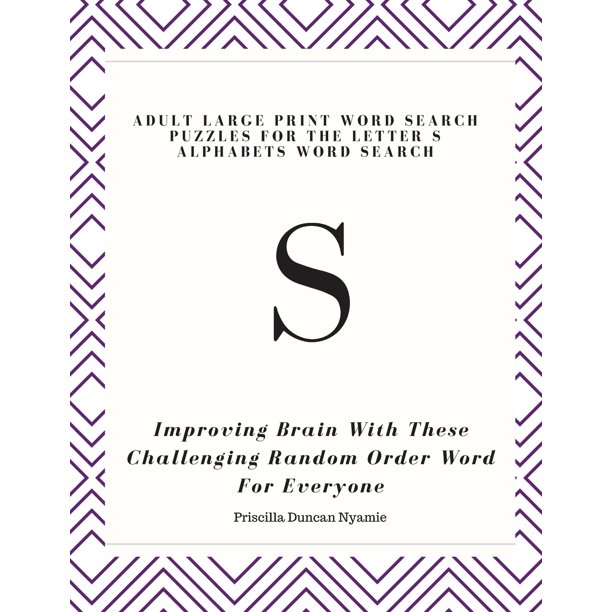 s adult large print word search puzzles for the letter s alphabets word search improving brain with these challenging random order word for everyone paperback walmart com