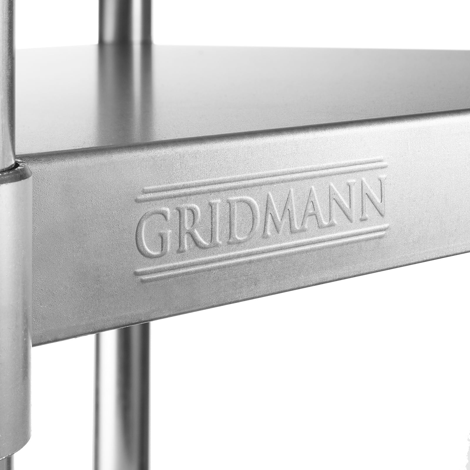 GRIDMANN 72 x 24 Inch Stainless Steel Table w/ Backsplash and Undershelf, NSF Commercial Kitchen Work & Prep Table