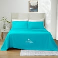 thumbnail image 2 of Couture Charm Hotel Luxury 500-TC Giza Cotton Full Size 4-Pcs Sheet Set Fits Upto 10-12" Deep Pocket (Stripe, Turquoise), 2 of 4