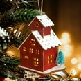 thumbnail image 5 of Christmas Cabin Ornaments Christmas Decorations Luminous Wooden Cabin LED Wooden Christmas Cabin Desktop Ornaments, 5 of 7