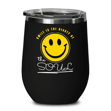 

Smile is the beauty of the soul - Funny Quotes Wine Glasses