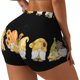 thumbnail image 1 of Balery Hello Spring Sunflower Gnomes Pantalones cortos de entrenamiento estampados para mujer, sin costuras, ajustados, para gimnasio, yoga, correr, deportes, ejercicio activo, fitness.-Medium, 1 of 8