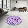 thumbnail image 4 of Ahgly Company Machine Washable Indoor Round Transitional Blossom Pink Area Rugs, 7' Round, 4 of 7
