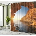 thumbnail image 5 of Ambesonne Ocean Shower Curtain, Sunset Pacific Paradise, 69"Wx70"L, Cream Blue, 5 of 5