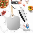 thumbnail image 6 of ACMETOP Pizza Peel 12 inch, Aluminum Metal Pizza Paddle Spatula with Foldable Wood Handle Rocker Cutter, Pizza Oven Accessories for Baking Homemade Pizza Bread, 6 of 10