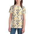 thumbnail image 3 of Wukai Snake And Floral Youth Unisex Short Sleeve T-Shirt for Boys, Girls, Teens, and Kids-Small, 3 of 7