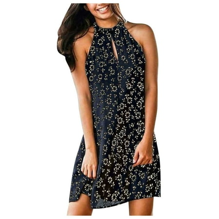 

Toyfunny Women s Summer Fashion Round Neck Plaid Print Dovetail Sling Dress
