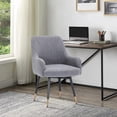 thumbnail image 6 of Andeworld Swivel Chairs Set of 2 Modern Upholstered Dining Chairs Arm Chair Living Room Accent Chairs Office Club Guest Gray, 6 of 7