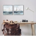 thumbnail image 2 of Stupell Industries Blue Sailing Ocean Scene Painting Gray Framed Art Print Wall Art, Set of 2, Design by Nina Blue, 2 of 8