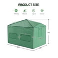thumbnail image 3 of Instant Pop-up Greenhouse, Portable Indoor Outdoor Plant Gardening Green House, Roll-Up Zipper Doors and Side Windows, Walk in 8x12 ft, PE Cover, Green/Clear, 3 of 7