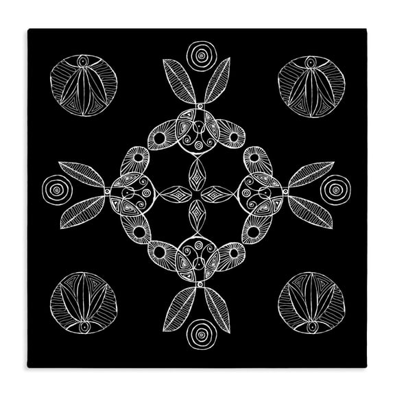 Stupell Industries Eclectic Circular Symmetry Elementals Canvas Art, 17 x 17, by El Perkin