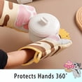 thumbnail image 4 of Guantes de cocina divertidos, accesorios de cocina, guantes de gato kawaii resistentes al calor para cocinar y hornear, 1 par de garras, 4 of 5