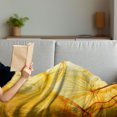 thumbnail image 3 of Yellow Soft Flannel Fleece Throw Blanket, Joy of Dandelion Flower with Garden in Hot Summer Time Themed Artwork, Cozy Plush for Indoor and Outdoor Use, 60" x 80", Merigold and White, by Ambesonne, 3 of 5