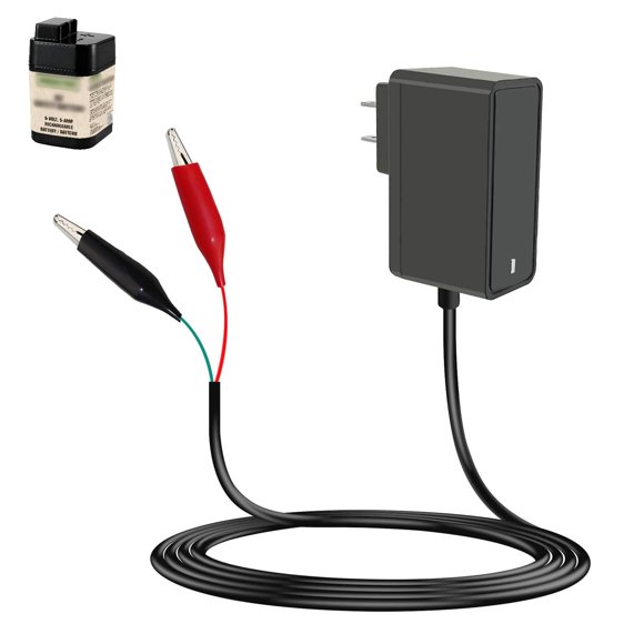 Cargador de batería MEROM 6V 0,6 A con indicador LED y cable de 1,5 m