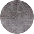 thumbnail image 1 of Ahgly Company Machine Washable Indoor Round Industrial Modern Carbon Gray Area Rugs, 5' Round, 1 of 7
