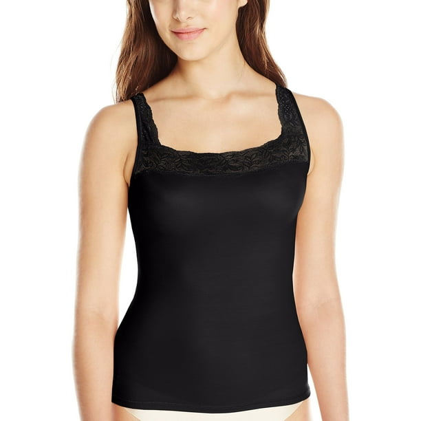 Women's Cotton Tank Top Adjustable Wide Strap Camisole with Shelf Bra  Undershirt