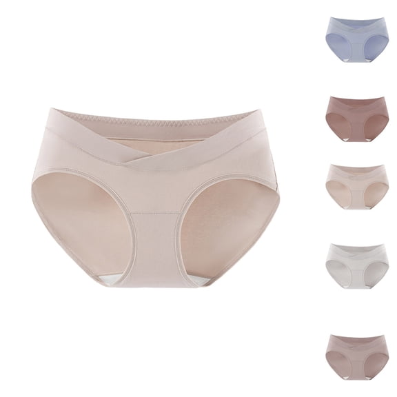 Paiwinds Women‘s Low Waist Maternity Underwear - Ultra-Soft Nylon & Spandex Briefs for Early Pregnancy & Postpartum Comfort, Breathable & Thin Design (M-2XL, 5 Colors)