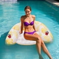 thumbnail image 4 of Inflatable Pool Chair with Glitter Watercolor Design Thickened U Shaped Floating for Adults Swimming Accessories, 4 of 7