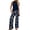 Blue, variant on Women's 2 Piece Outfits Sleeveless Top and Loose Wide Leg Pants Set Casual High Waist Palazzo Pants Suit