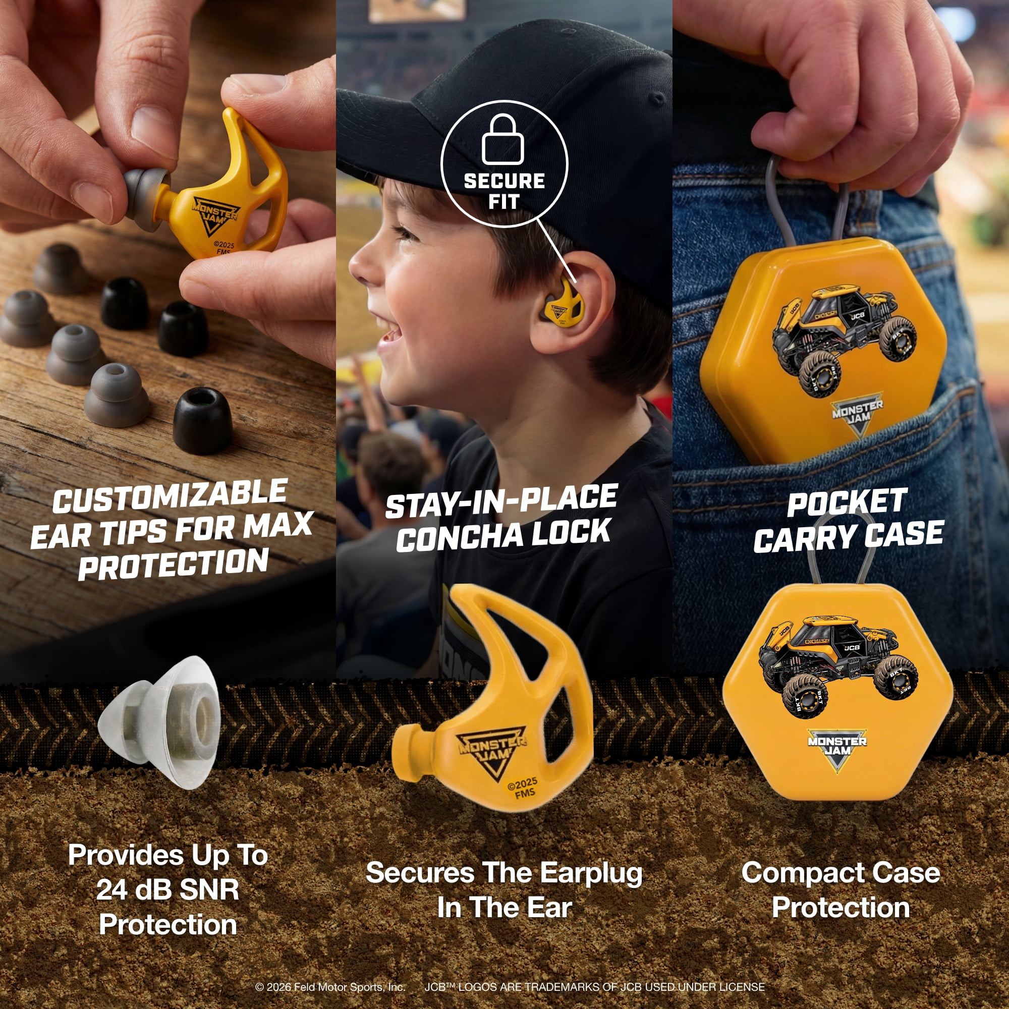 Axil Monster Jam X20 Digatron Kids Hearing Protection with Carrying Case