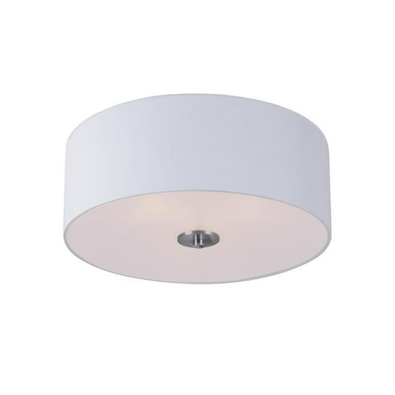 Bongo 3-Light Flush Mount, Satin Nickel