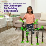 Marble Genius Marble Rails Super Set: 325 Piece Marble Run (45 Marbles, 30+ Rail Pieces, 12 Base Pieces, and More), with Free Online App -Color Instructions, Recommended for Kids 8 and Up