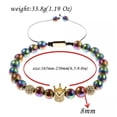 thumbnail image 7 of EOEMY Luxury Multi-Styles Men Women Micro Pave Cz Crown Copper Bead Adjust Bracelets-Crown-Style 3-Black, 7 of 7