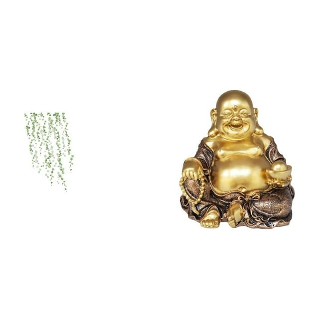 Elegante Escultura De Pared Con Enredaderas Verdes Y El Buda Maitreya, Ideal Para Decorar El Baño, El Dormitorio, El Sofá, Como Fondo O Para La Mesa, Siguiendo Las Recomendaciones Del Feng