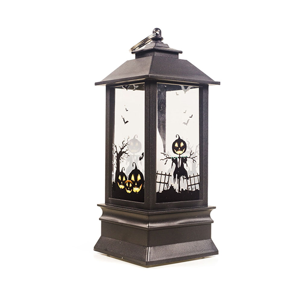 Creative Pumpkin Witch Ghost Hand LED Lantern Simulation Flame Light ...