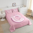 thumbnail image 5 of Manfei Women Monogrammed C 3pcs Queen Comforter Set - Dreamy Princess Bow-Tie Style, 5 of 8