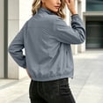 thumbnail image 6 of LUVDA Womens Lightweight Jacket Full Zip Stand Collar Long Sleeve Casual Windbreaker with Zipper Pockets for Travel & Hiking, 6 of 7