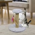 thumbnail image 2 of facefd Cat Scratching Post Scratch Pole Gift Durable for Kittens Supplies Round Gray, 2 of 9