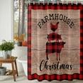 thumbnail image 2 of Christmas Farmhouse Shower Curtain, 72" x 72", Animal Cow Pig Cock Waterproof Bathroom Curtain Washable Shower Curtain Set with 12 Hooks, 2 of 6