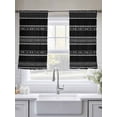 thumbnail image 5 of Black Boho Geometric Sheer Curtains 54 Inch Length 2 Panels for Living Room, Abstract Art Dots Striped Voile Kitchen Curtain Set, Luxury Privacy Drapes Window Treatment for Bedroom, 5 of 7