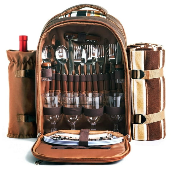 Mochila para Picnic Hap Tim para 4 Personas con Compartimento Refrigerador